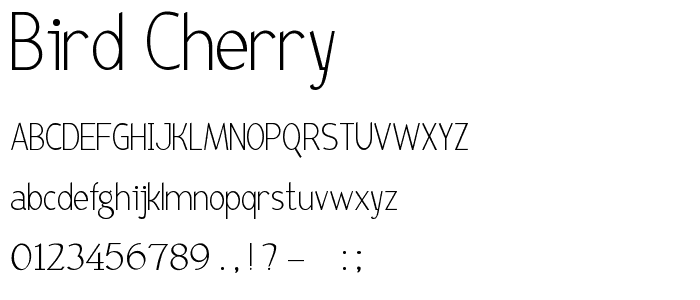 Bird cherry font